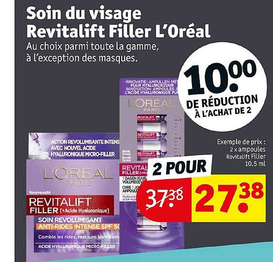 soin du visage revitalift filler l'oréal