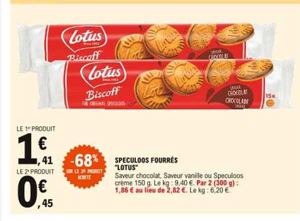 Speculoos Fourrés "lotus"