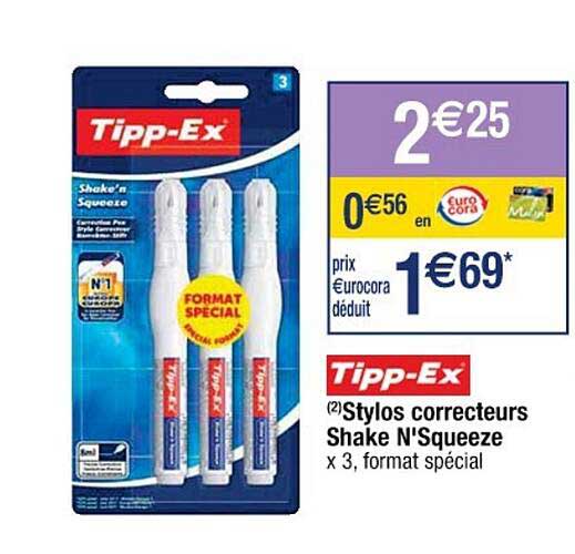 stylo correcteurs shake n'squeeze tipp-ex