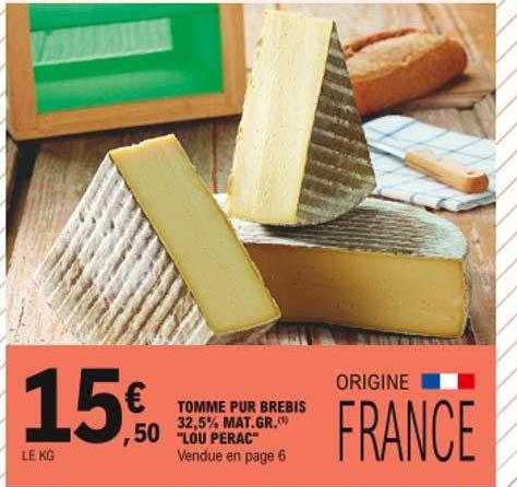 tomme pur brebis 32,5% mat. gr. "lou perac"