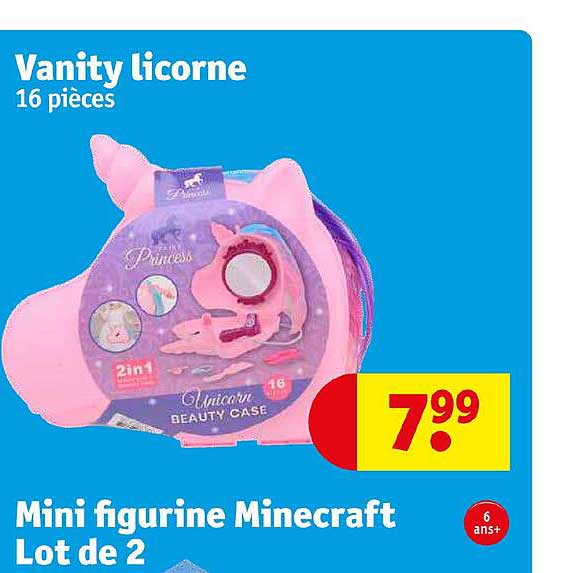 Vanity Licorne, Mini Figurine Minecraft Lot De 2