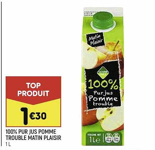 100% pur jus pomme trouble matin plaisir