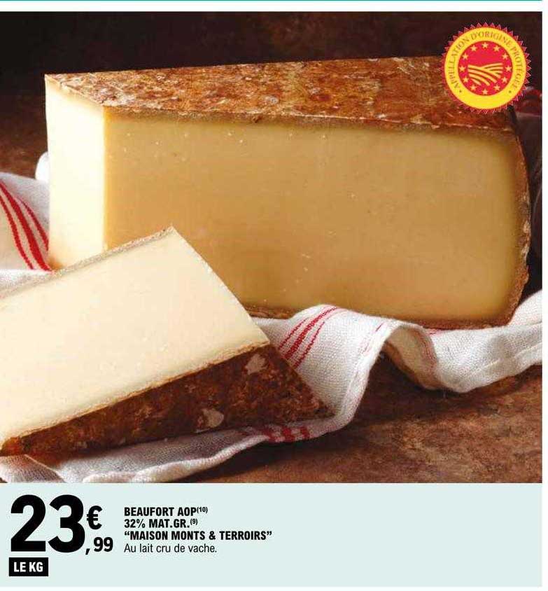 beaufort aop 32% mat.gr. "maison monts & terroirs"