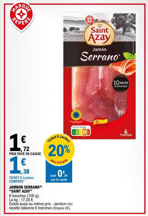 Jambon Serrano "saint Azay"