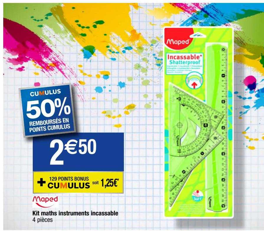 kti maths instruments incassable maped