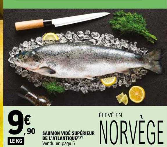 saumon vidé supérieur de l'atlantique