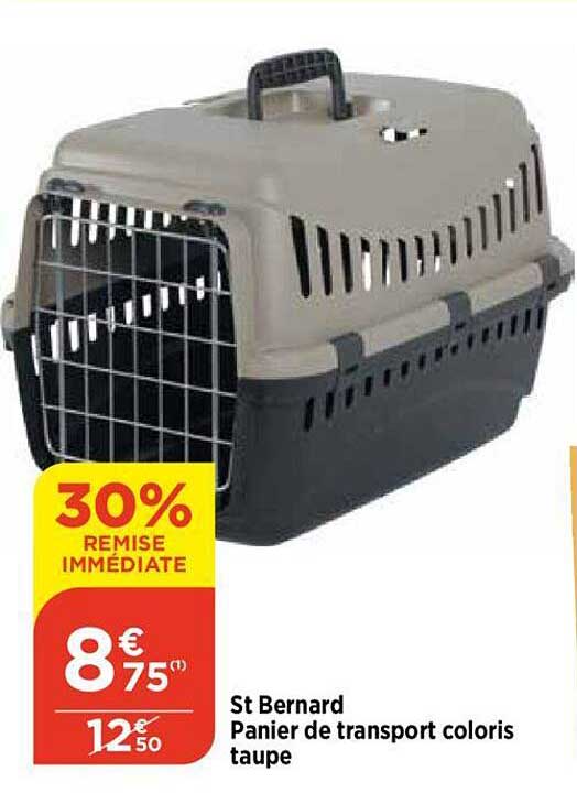 st bernard panier de transport coloris taupe