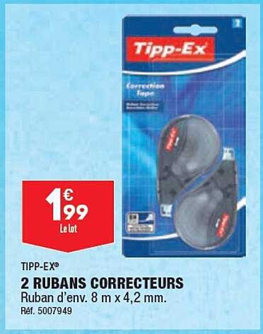 2 rubans correcteurs tipp-ex