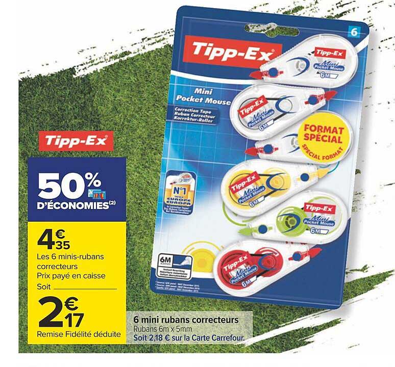 6 minis-rubans correcteurs tipp-Ex