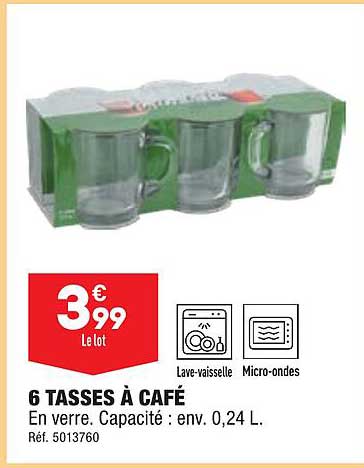 6 Tasses à Café