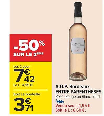 a.o.p. bordeaux entre parenthèses