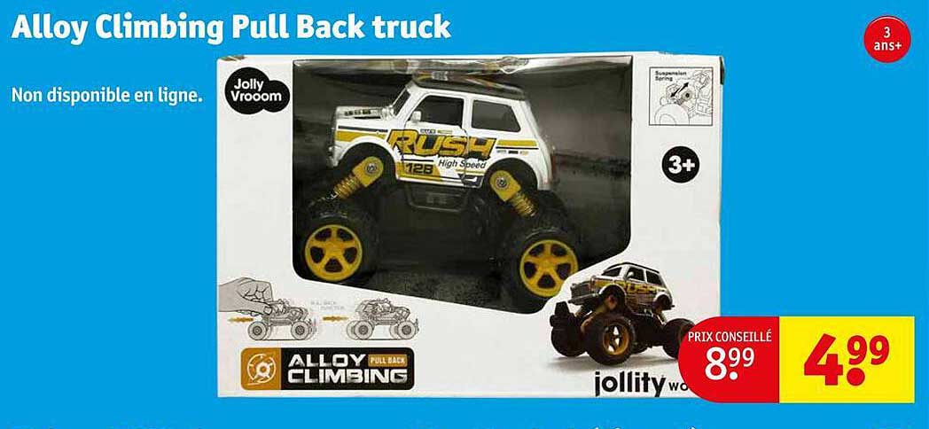 alloy climbing pull back truck