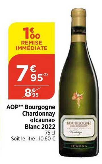 Aop Bourgogne Chardonnay «icauna» Blanc 2022