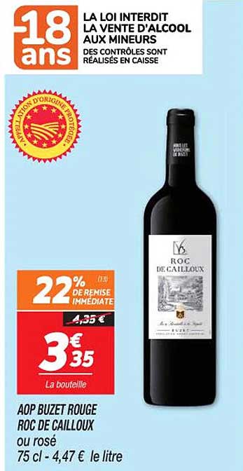 aop buzet rouge roc de cailloux