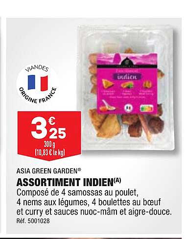 assortiment indien asia green garden