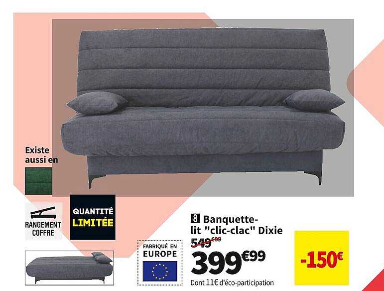 banquette-lit "clic-clac" dixie