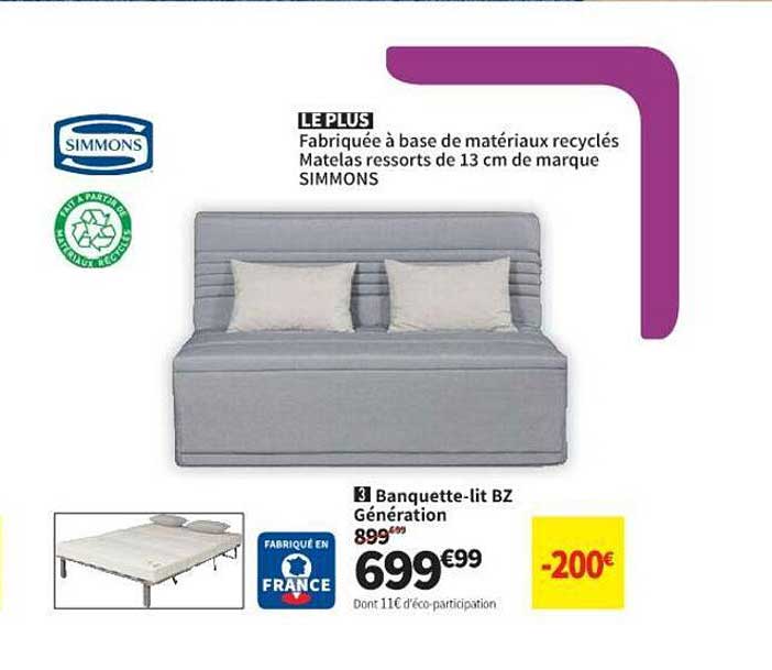banquette-lit bz génération simmons