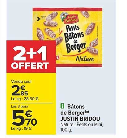 bâtons de berger justin bridou