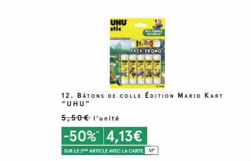 Bâtons De Colle édition Mario Kart "uhu"