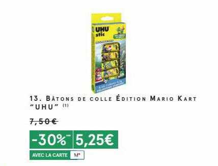 bâtons de colle édition mario kart "uhu"