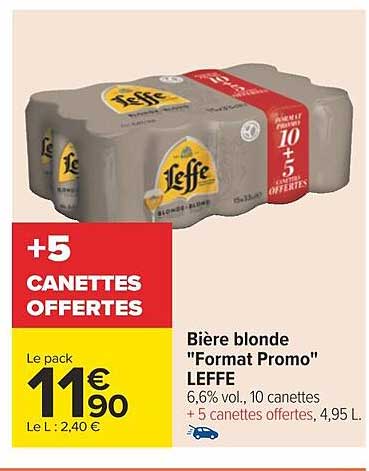 bière blonde "format promo" leffe