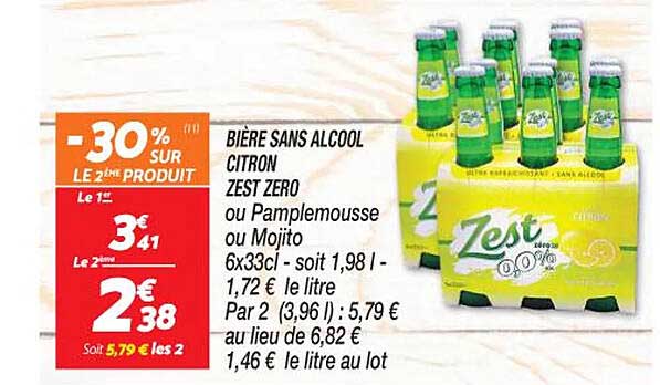 bière sans alcool citron zest zéro