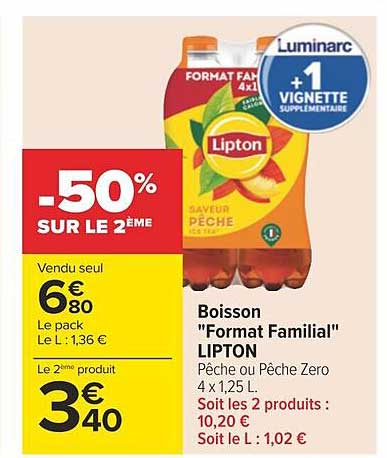 boisson "format familial" lipton