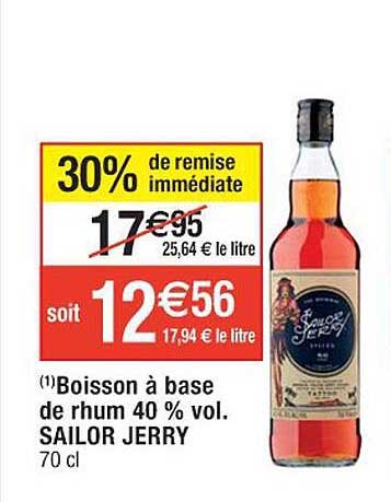 boisson à base de rhum 40% vol. sailor jerry