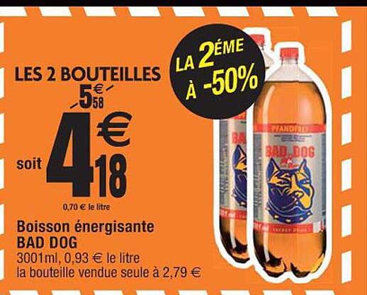 boisson énergisante bad dog
