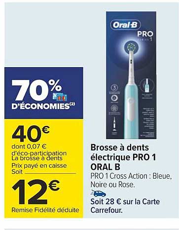 brosse à dents électrique pro 1 oral b