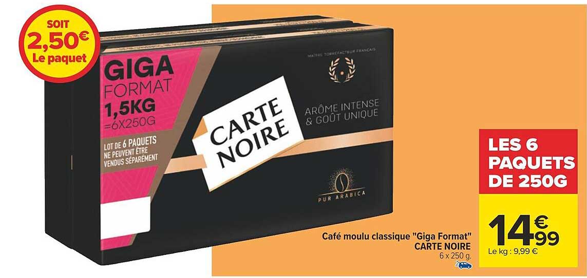 café moulu classique "giga format" carte noire