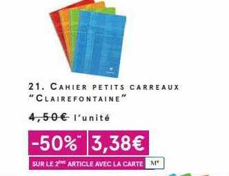 Cahier Petits Carreaux "clairefontaine"