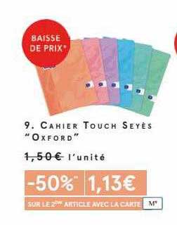 Cahier Touch Seyès "oxford"