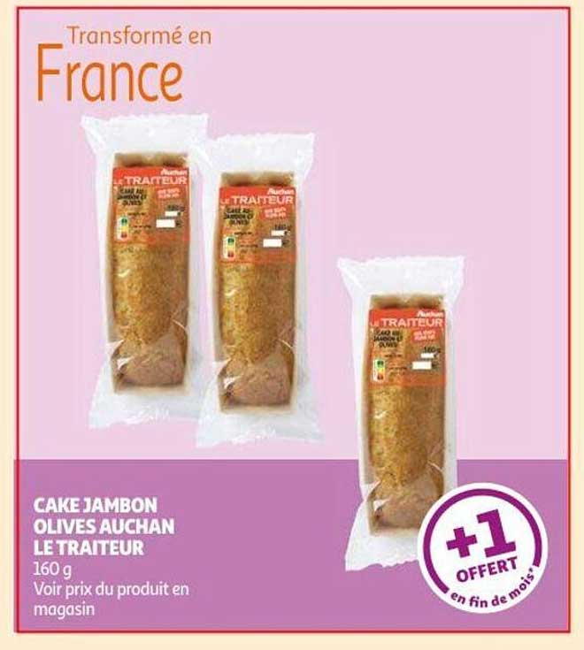 Cake Jambon Olives Auchan Le Traiteur