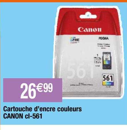 cartouche d'encre couleurs canon cl-561