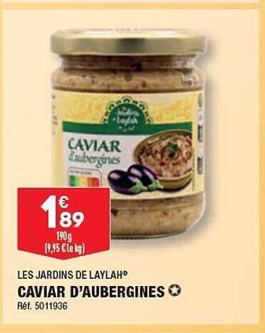 caviar d'aubergines les jardins de laylah