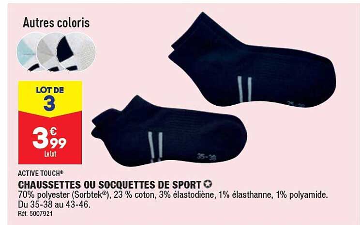 Chaussettes Ou Socquettes De Sport Active Touch