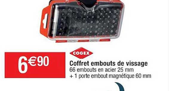 coffret embouts de vissage cogex