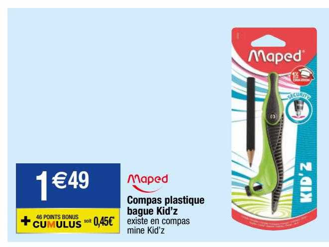 compas plastique bague kid'z maped