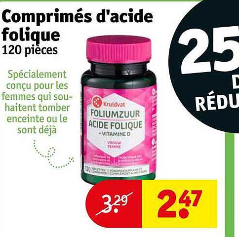 comprimés d'acide folique