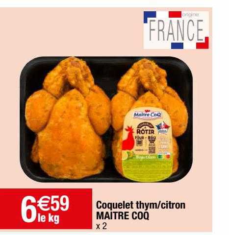 coquelet thym/citron maître coq