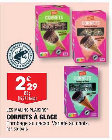 cornets à glace les malins plaisirs