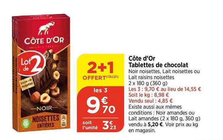 Côte D'or Tablette De Chocolat