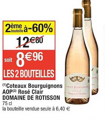côteaux bourguignons aop rosé clair domaine de rotisson