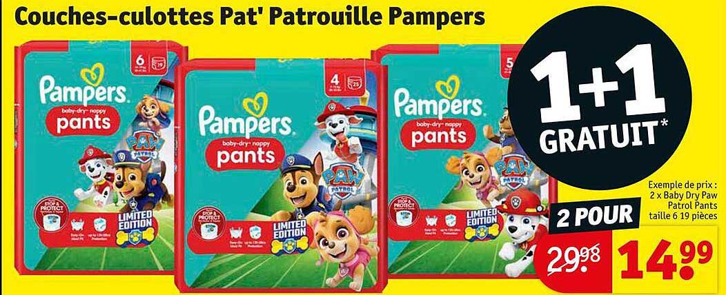 couches-culottes pat'patrouille pampers