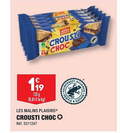 crousti choc les malins plaisirs