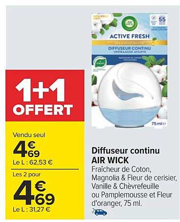 diffuseur continu air wick