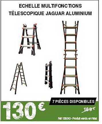 échelle multifonctions télescopique jaguar aluminium
