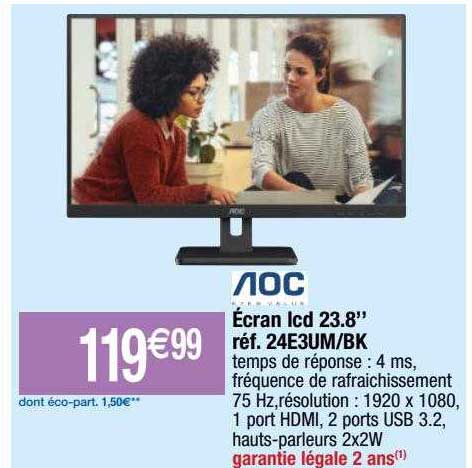 écran lcd 23.8" aoc