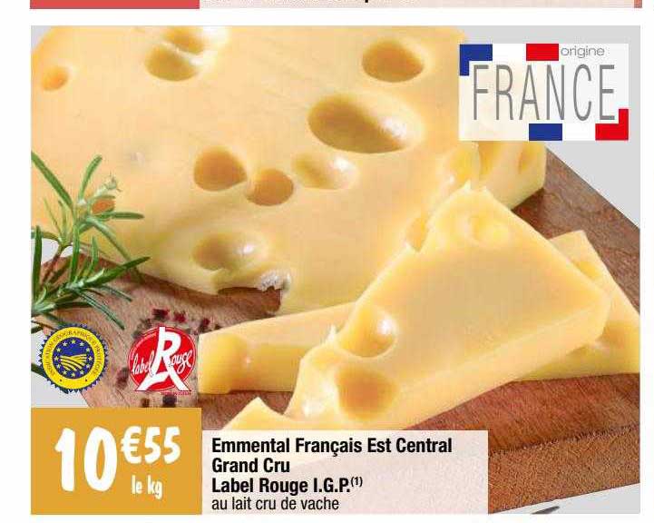 emmental français est central grand cru label rouge i.g.p.